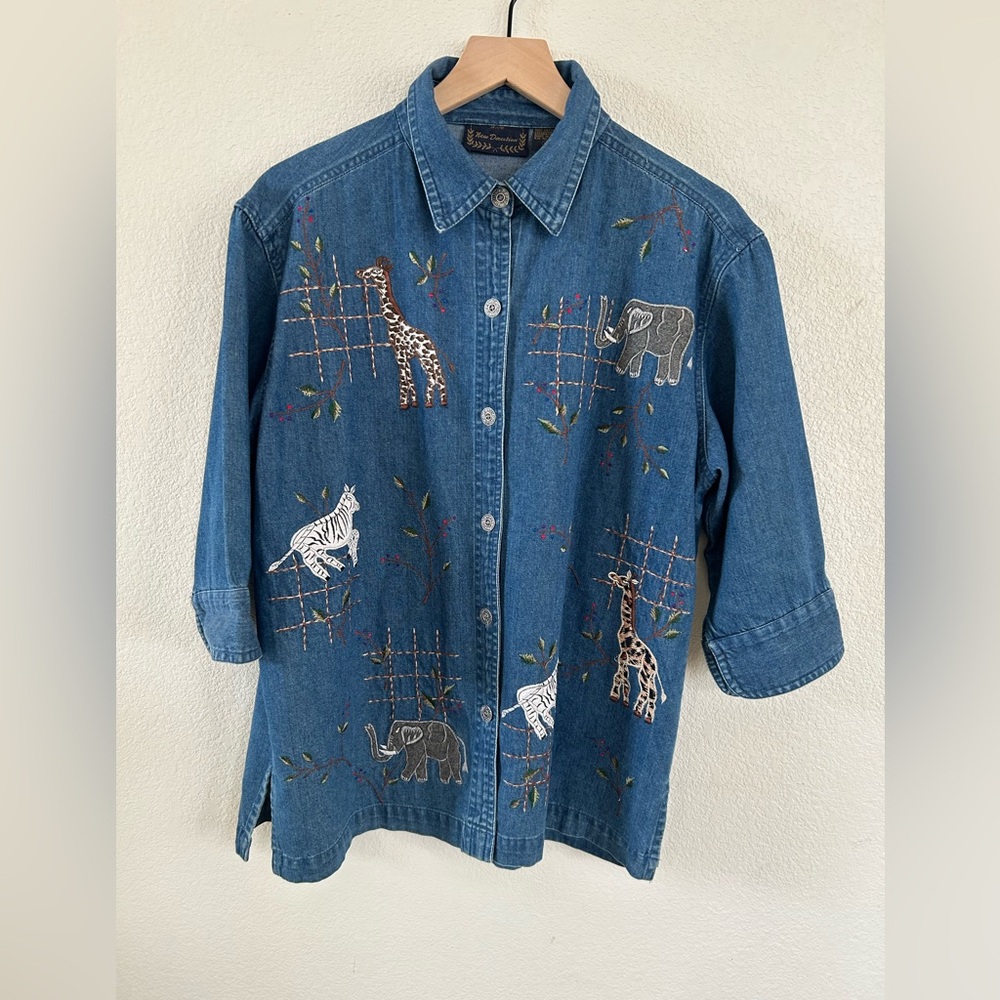 New Directions shirt with Animal Embroidery